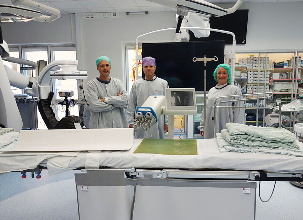 Zufriedene Aerzte des Sahlgrenska-Krankenhauses in Goetheburg nach Nutzung des Angiographie-Injektors Accutron HP-D der MEDTRON AG