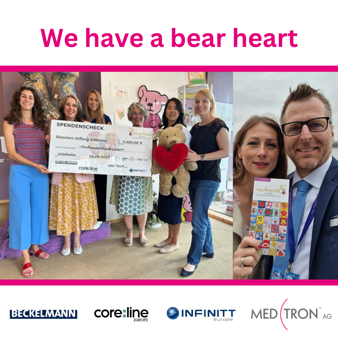 Photo of the donation handover to the Bear Heart Foundation