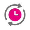 Uhr Icon für flexible Arbeitszeiten
