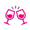 Karriere-Icon für Firmenevents mit Sektgläsern